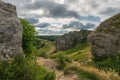 The picturesque landscape of JurassicÃÂ limestone rock outcrops in Polish Jura, Olsztyn,ÃÂ Silesian Voivodeship,ÃÂ Poland